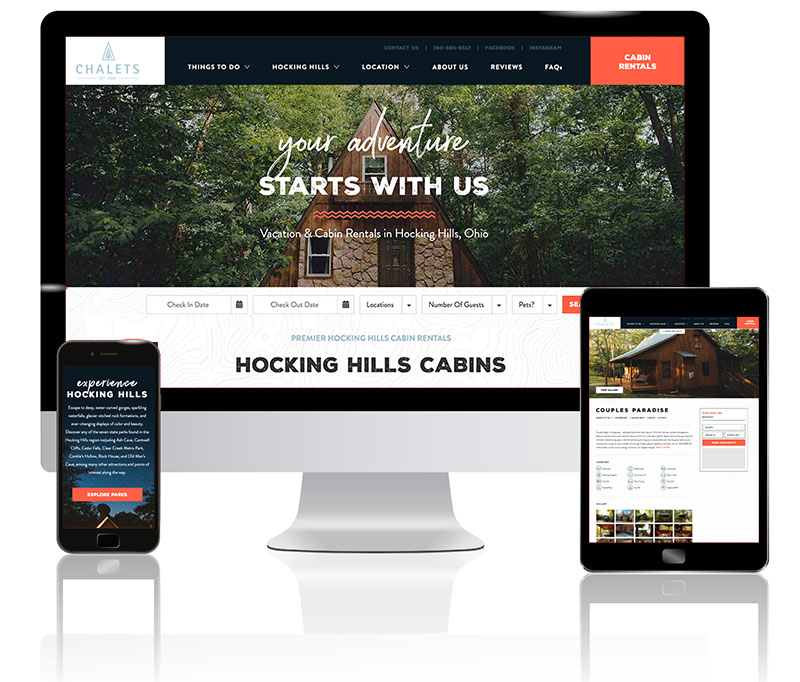 Web Design - Hocking Hills Chalets